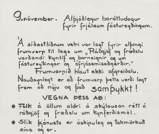 Fóstureyðingafrumvarpið 1973