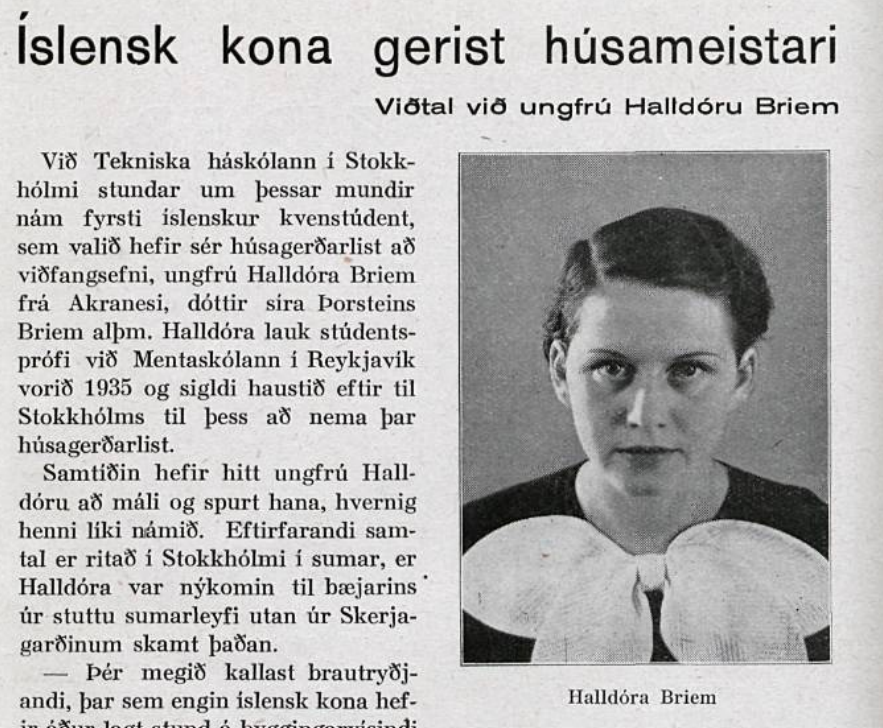 Halldóra Briem Ek húsameistari