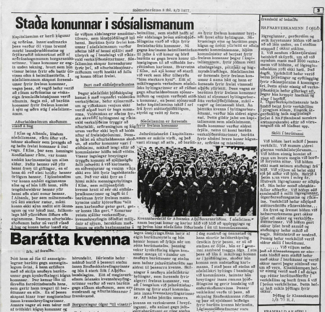 Stéttabaráttan 8. mars 1977