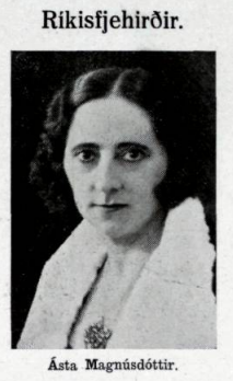 sta Magnúsdóttir ríkisféhirðir